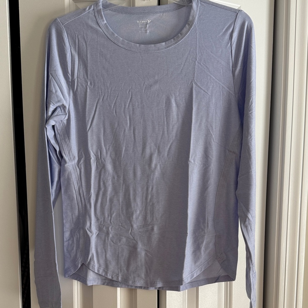 NWT-Old Navy Soft Lavender Long Sleeve Athletic Top